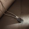 Spectrolite Pendant Necklace For Men,Grey Pendant,Mens Necklace,Mens Grey Pendant, Mens Jewelry,Silver Necklace,Stain steel,Gift For Him