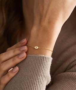 Custom Evil Eye Birthstone Bracelet, Daily Wear Layer Bracelet, Minimalist Birthstone Bracelet, Evil Eye Jewelry, Birthday Gift for Her