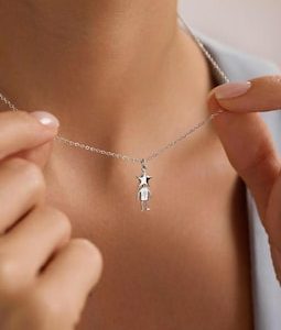 Celestial Pendant Necklace, Star Moon Sun Figure Necklace, Whimsical Charm Necklace, Unique Everyday Necklace, Birthday Gift, Gift for her